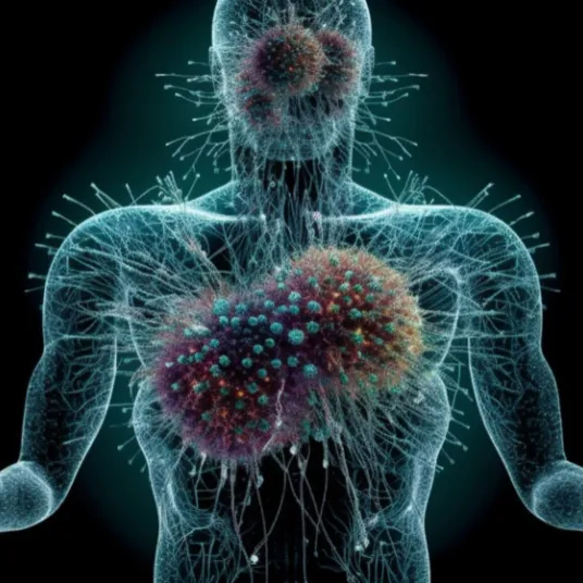 Corps humain avec des hormones