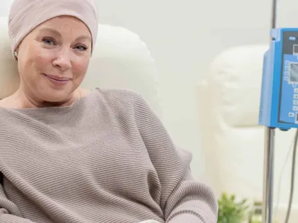 Patiente dans le service de Chimiothérapie