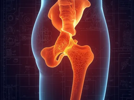 Représentation visuelle de la hanche de coté - Clinique Bordeaux Mérignac
