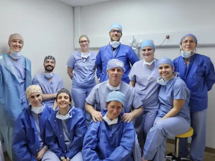 Groupe de formation au module Vivalsim à la clinique de la Côte d'Emeraude du Groupe Vivalto Santé