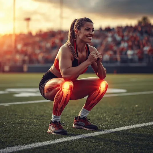 Femme réalisant un squat
