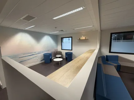 Photo de l'espace détente du salon confort accompagnants