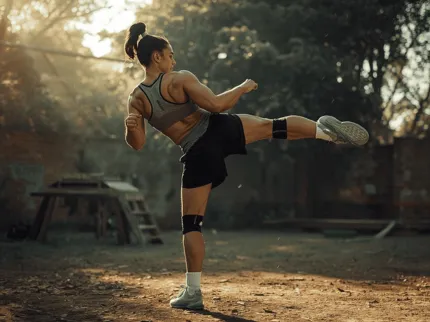 Femme faisant du sport de combat - Clinique du Sport Bordeaux - Mérignac