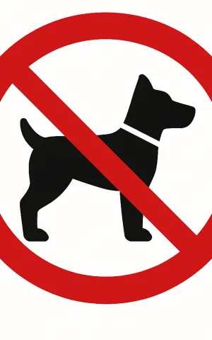 Visuel indiquant que les animaux ne sont pas admis 