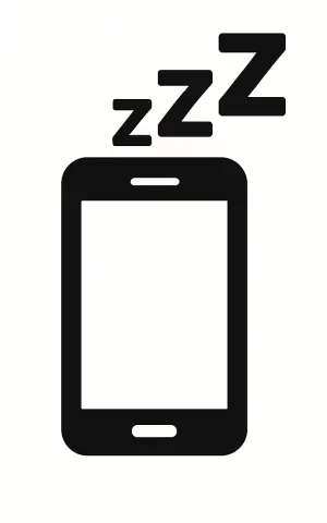 Visuel indiquant que le téléphone doit être utilisé avec discrétion