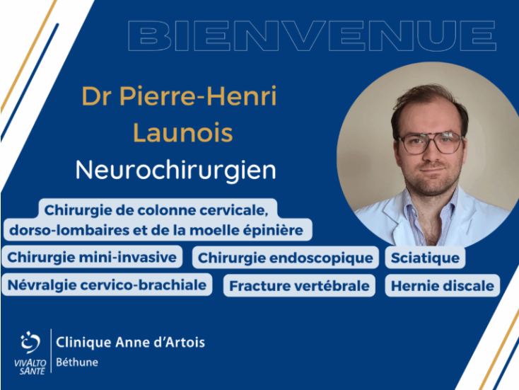 Dr Pierre-Henri Launois, neurochirurgien, rejoint l'Hôpital Privé de l'Artois