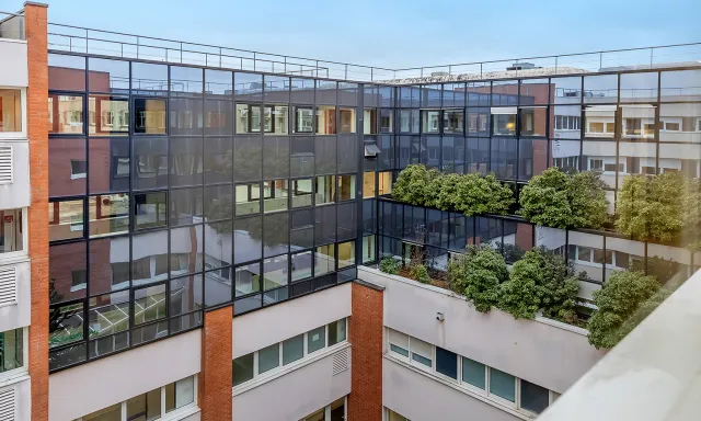Vue de la cour intérieur du bâtiment