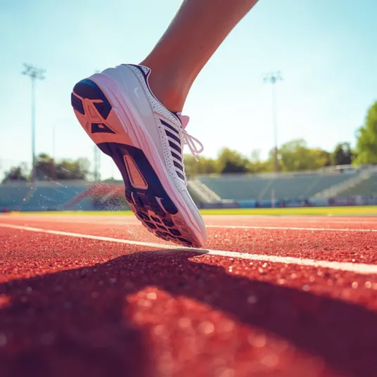 Pied sur une piste d'athlétisme - Clinique du Sport Bordeaux Mérignac