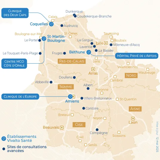 Carte Territoire Hauts-de-France Vivalto Santé