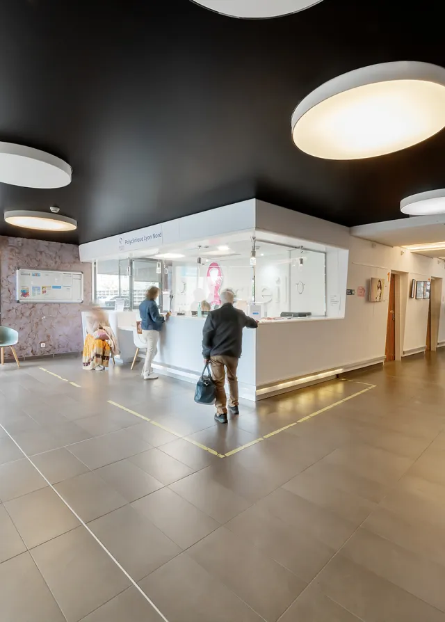 accueil et sortie de la Polyclinique Lyon Nord
