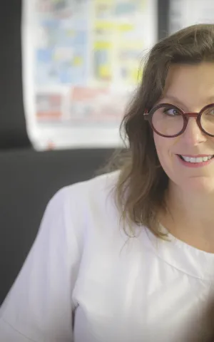 Soignante avec patient