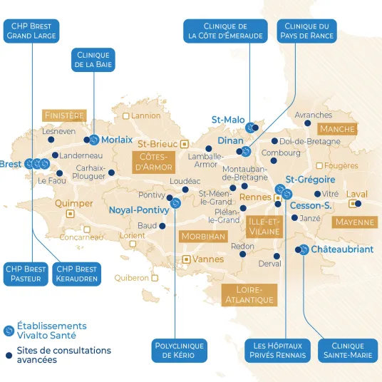 Carte Territoire Bretagne Vivalto Santé