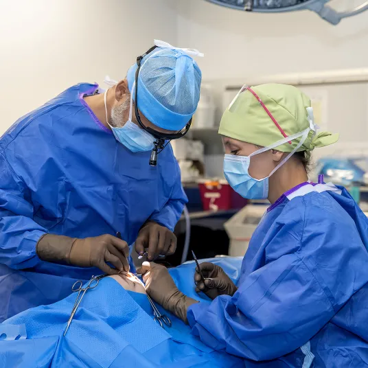 Intervention de chirurgie esthétique