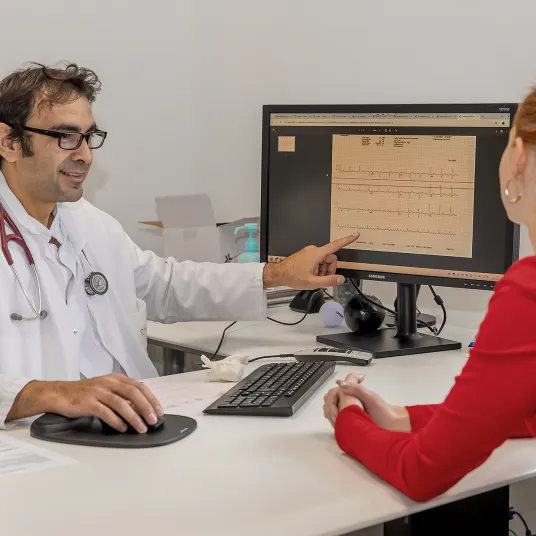 Consultation de cardiologie à la Polyclinique Lyon Nord