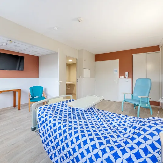 Vue d'une chambre d'hospitalisation