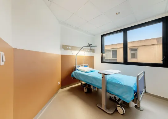 Chambre simple et seule à la Polyclinique Lyon Nord