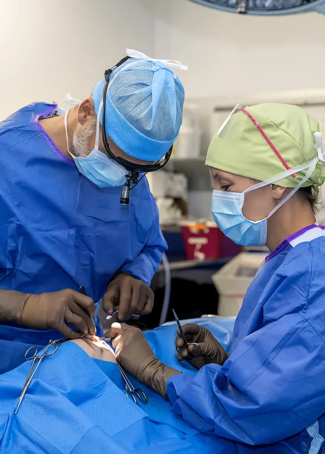 Intervention de chirurgie esthétique