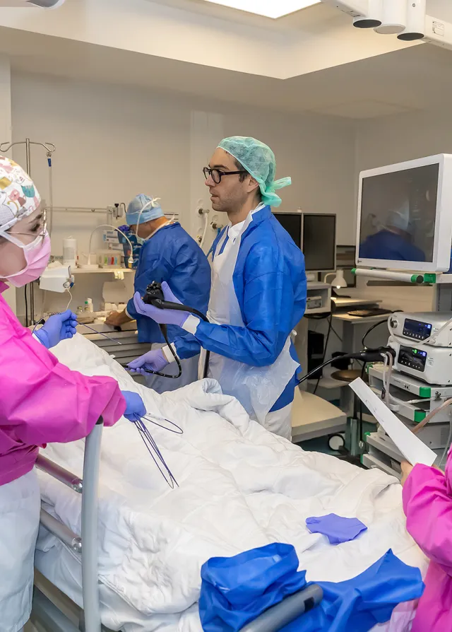 Intervention au bloc endoscopie à la Polyclinique Lyon Nord