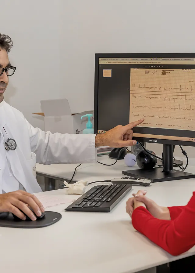 Consultation de cardiologie à la Polyclinique Lyon Nord