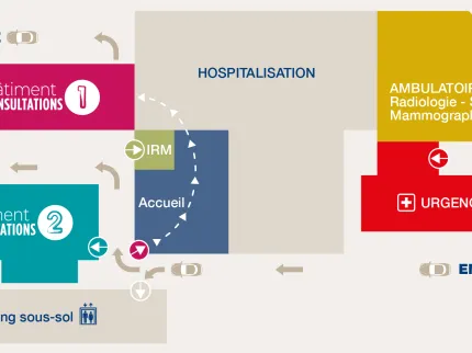 Plan de la Polyclinique Lyon Nord